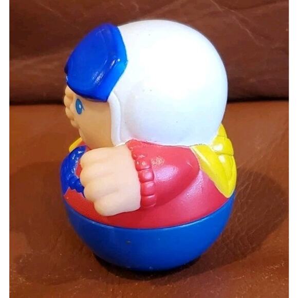 2.5 Inch 1987 Playskool Weebles Wobbles Pilot Parachuter Skydiver Plastic Figure - Picture 2 of 9